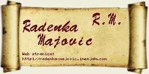 Radenka Majović vizit kartica